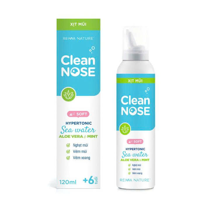 Xịt mũi Clean Nose 6+ xanh lớn STE (C/120ml)